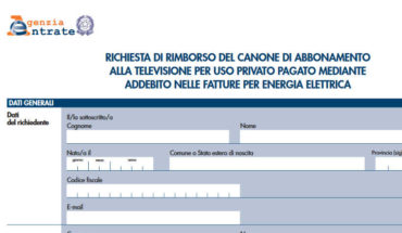 rimborso canone rai 2016 modulo